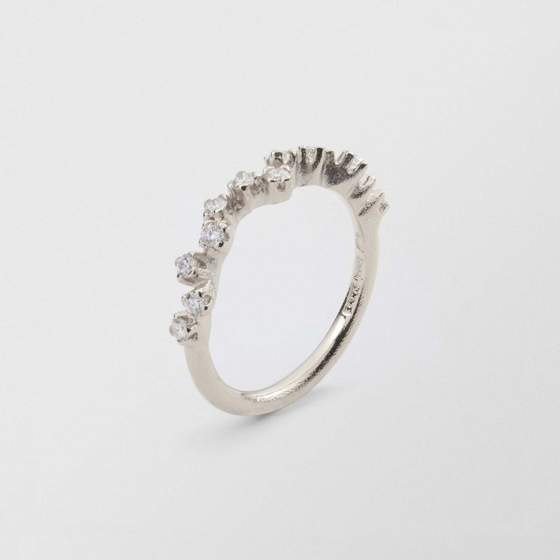 Frosty Half Eternity 18K Whitegold Ring w. Diamonds