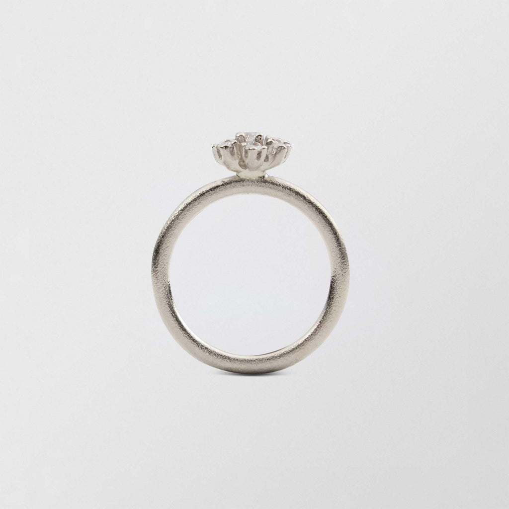 Frosty Halo 18K Whitegold Ring w. 7 Diamonds