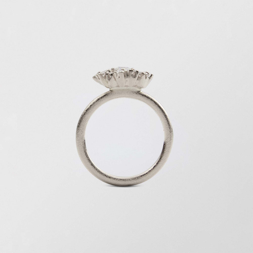 Frosty Halo 18K Whitegold Ring w. 12 Diamonds