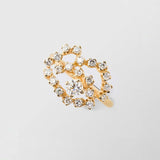 Frosty Swirl 18K Gold Ring w. Diamonds