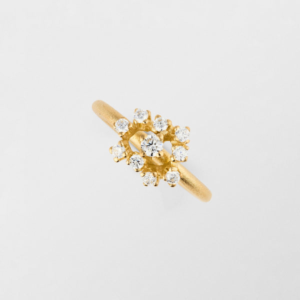 Frosty 18K Guld Ring m. Diamant