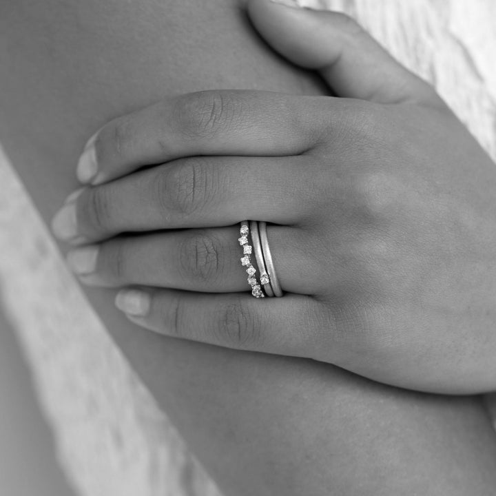 Frosty Solitaire 18K Whitegold Ring w. Diamond