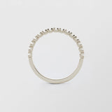 Soft Half Eternity 18K Whitegold Ring w. Diamonds