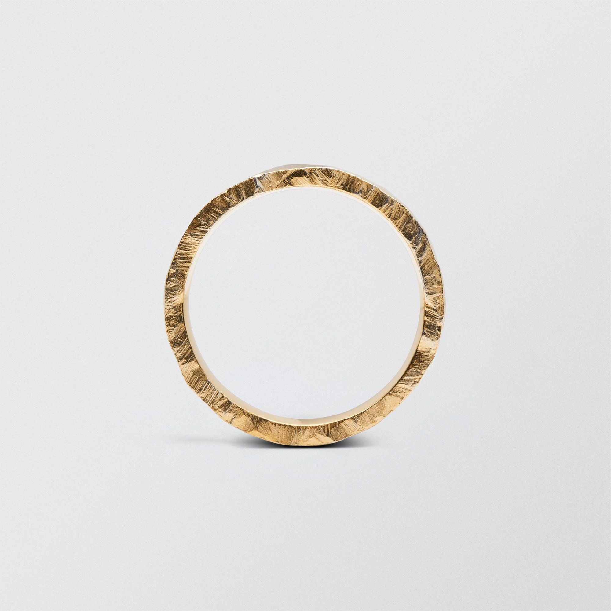 Rock Low Plain 4mm 18K Gold Ring