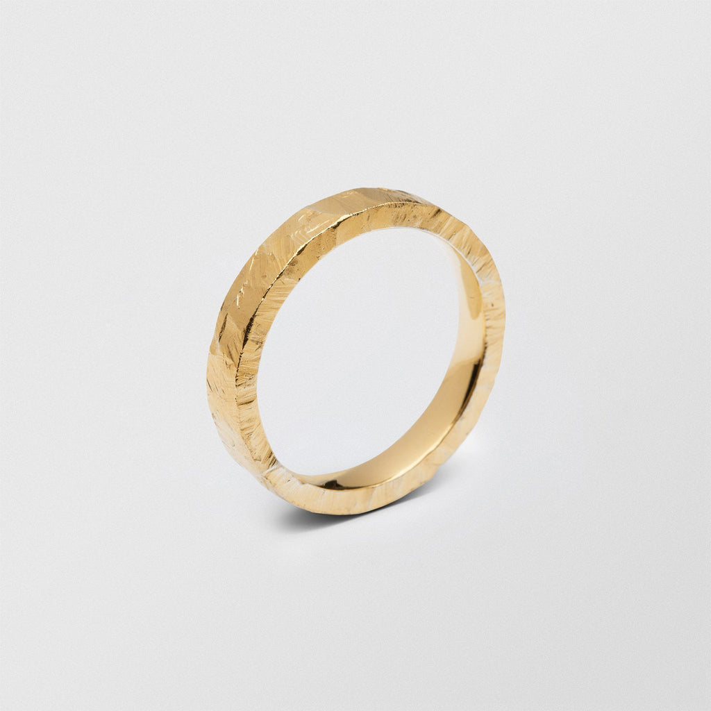 Rock Low Plain 4mm 18K Gold Ring
