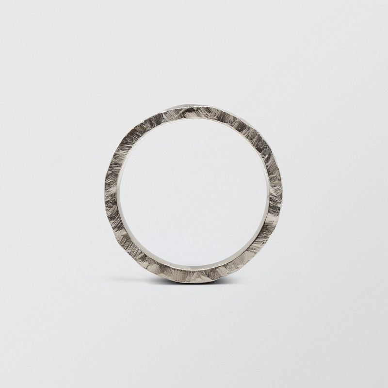 Rock Low Plain 4mm 18K Whitegold Ring
