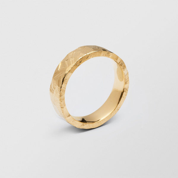 Rock Low Plain 6mm 18K Gold Ring