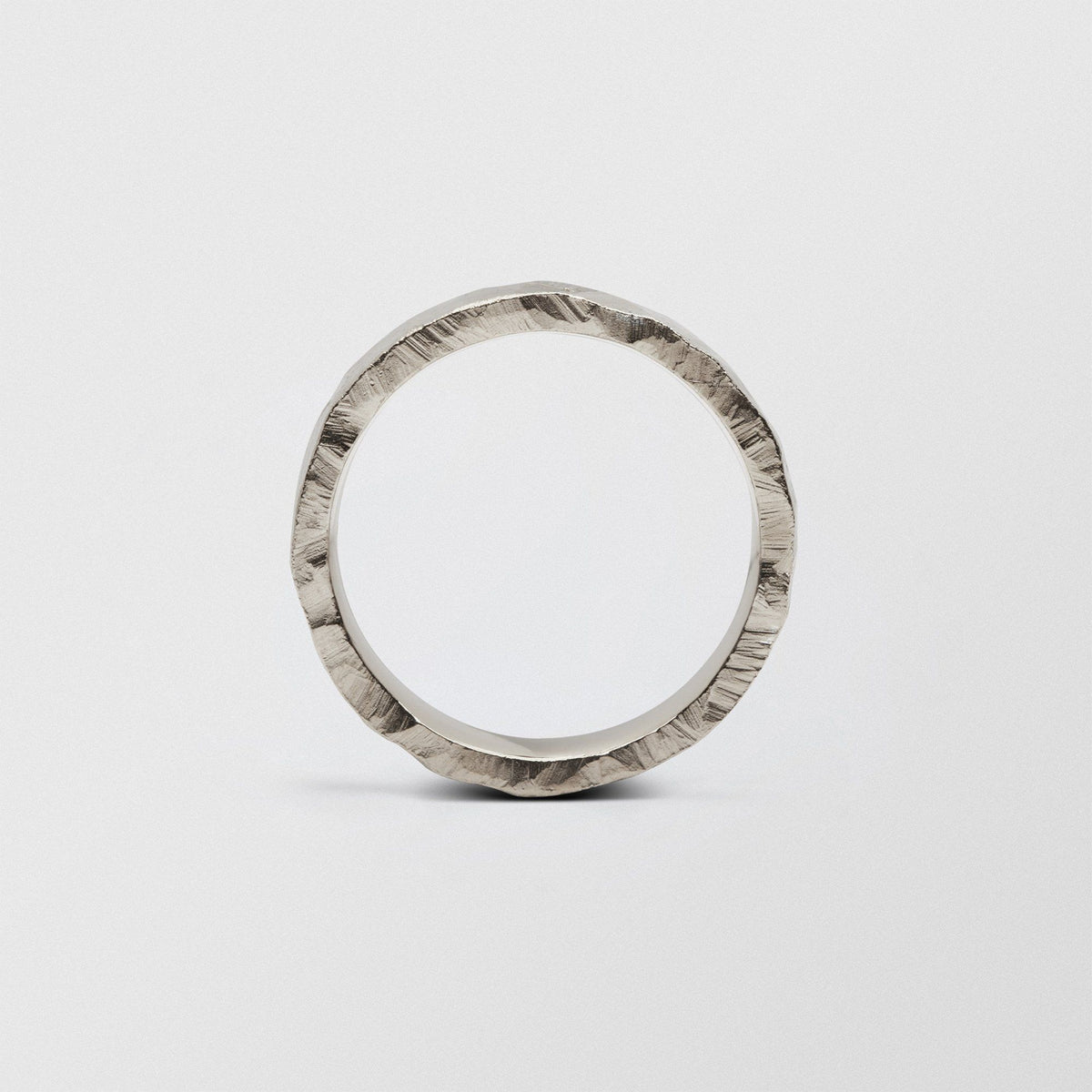Rock Low Plain 6mm 18K Whitegold Ring