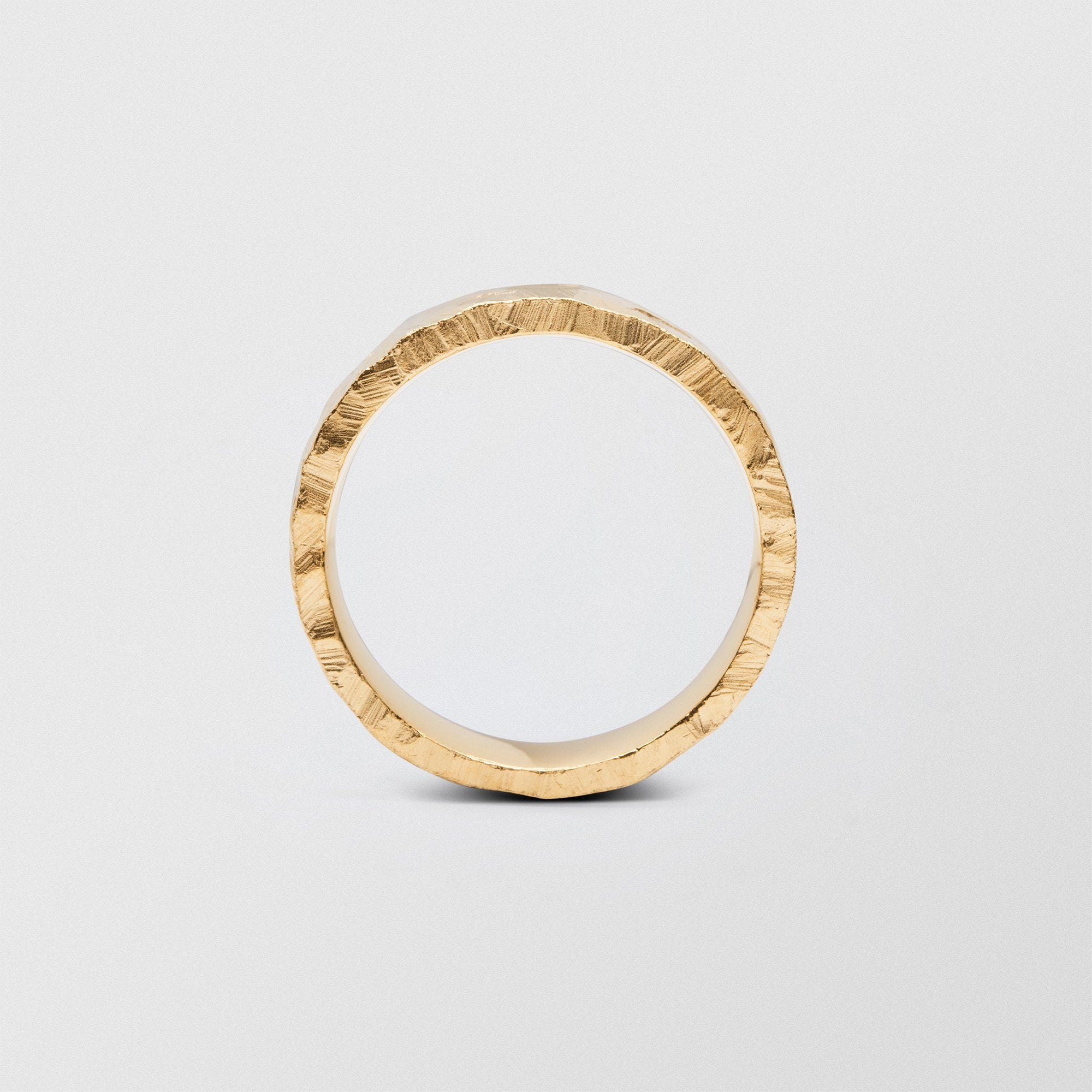 Rock Low Plain 8mm 18K Gold Ring