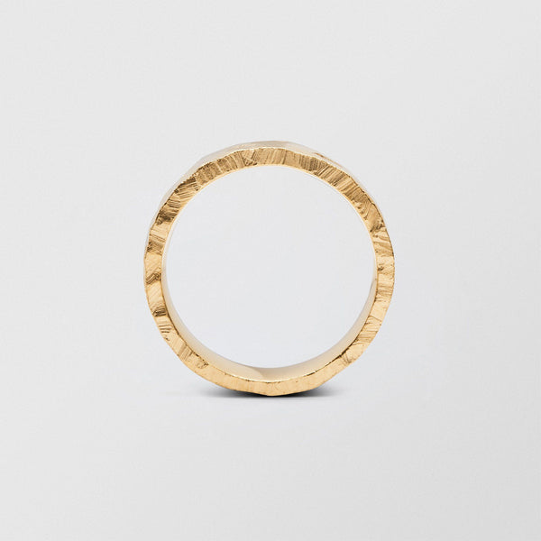 Rock Low Plain 8mm 18K Gold Ring