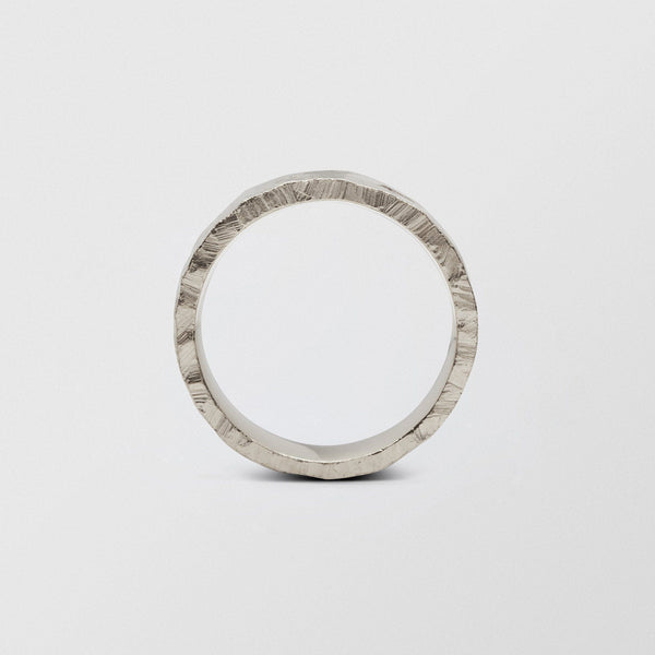 Rock Low Plain 8mm 18K Whitegold Ring
