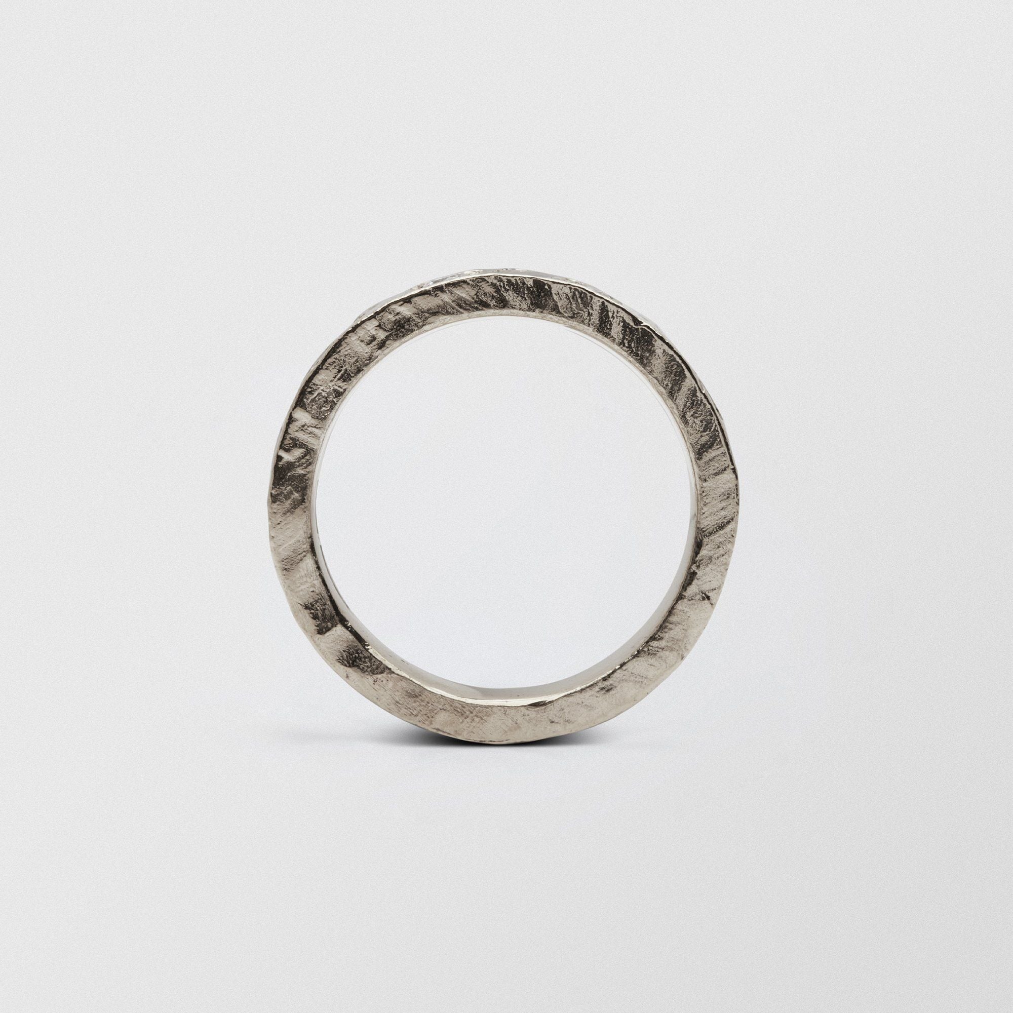 Rock Low Eternity 4mm 18K Whitegold Ring w. Diamonds