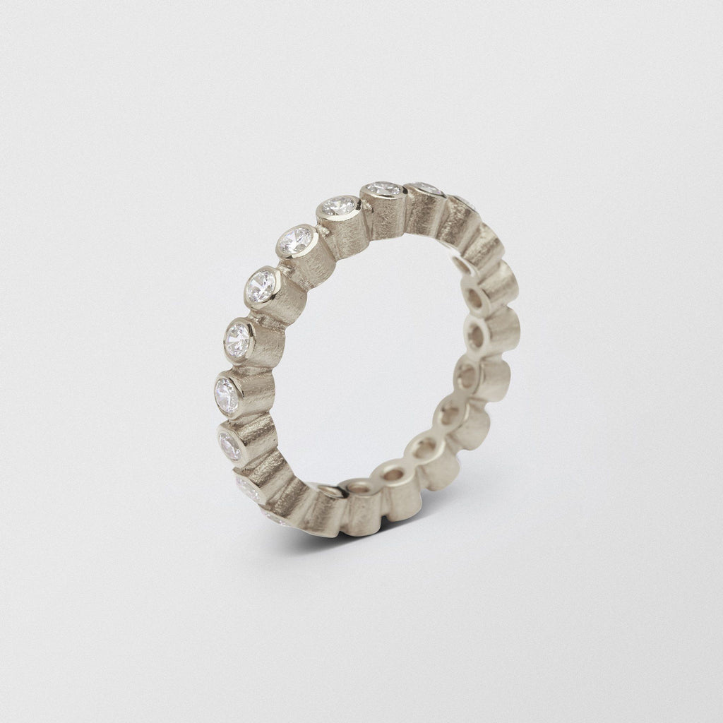 Ringo Full Eternity Medium High 18K Hvidguld Ring m. Diamanter