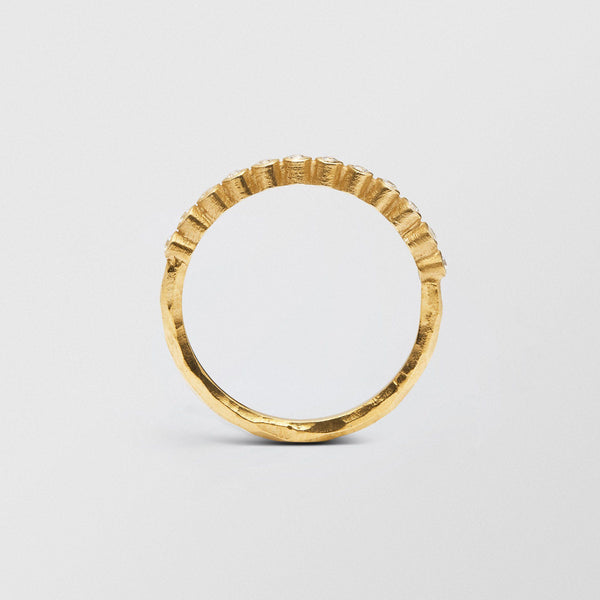 Ringo 18K Gold Half Eternity Ring w. Diamonds