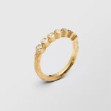 Ringo Half Eternity Medium High 18K Gold Ring w. Diamonds