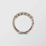 Ringo Halv Alliance Medium Høj 18K Hvidguld Ring m. Diamanter