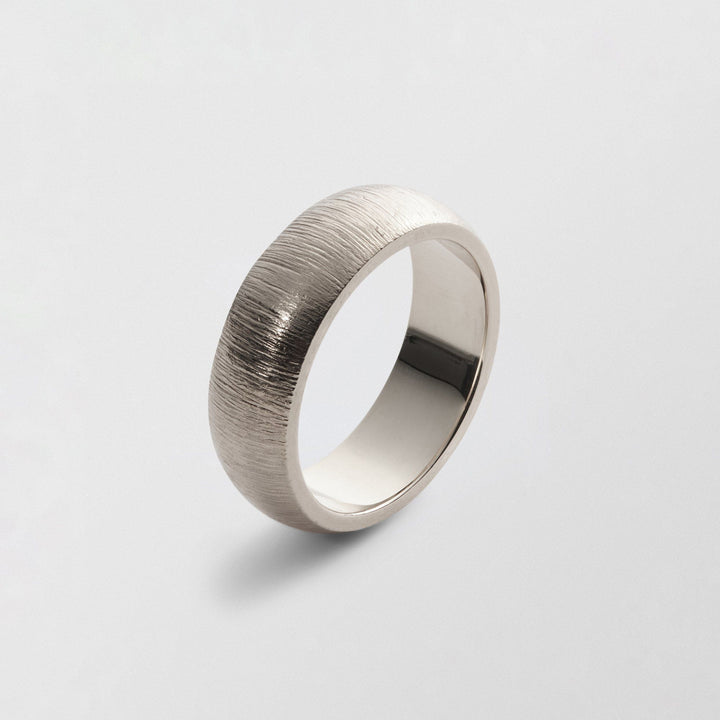 Randi Low Plain 7mm 18k Hvidguld Ring