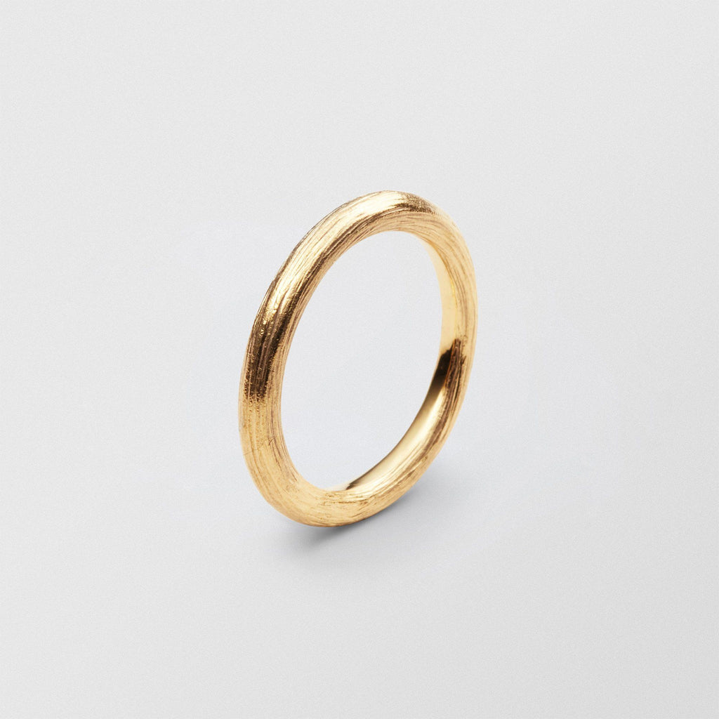 Vide Plain 3mm 18K Gold Ring