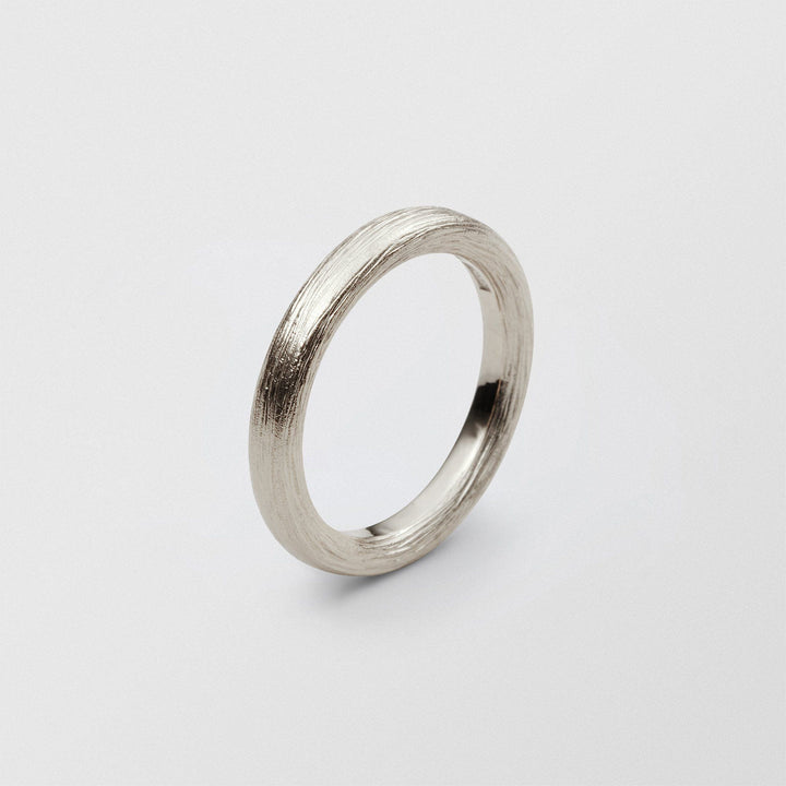 Vide Plain 4mm 18k Hvidguld Ring