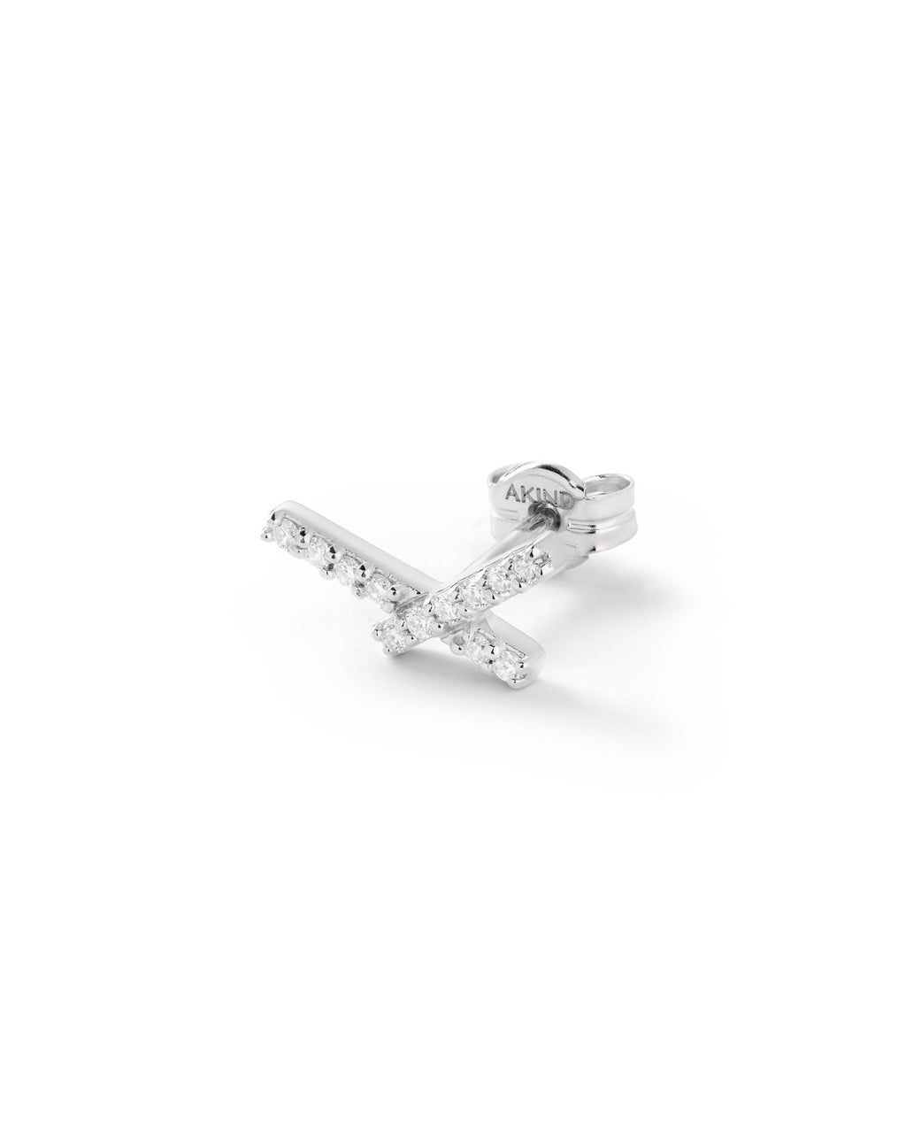 Intersection Pavé 14k Whitegold Studs w. Diamonds