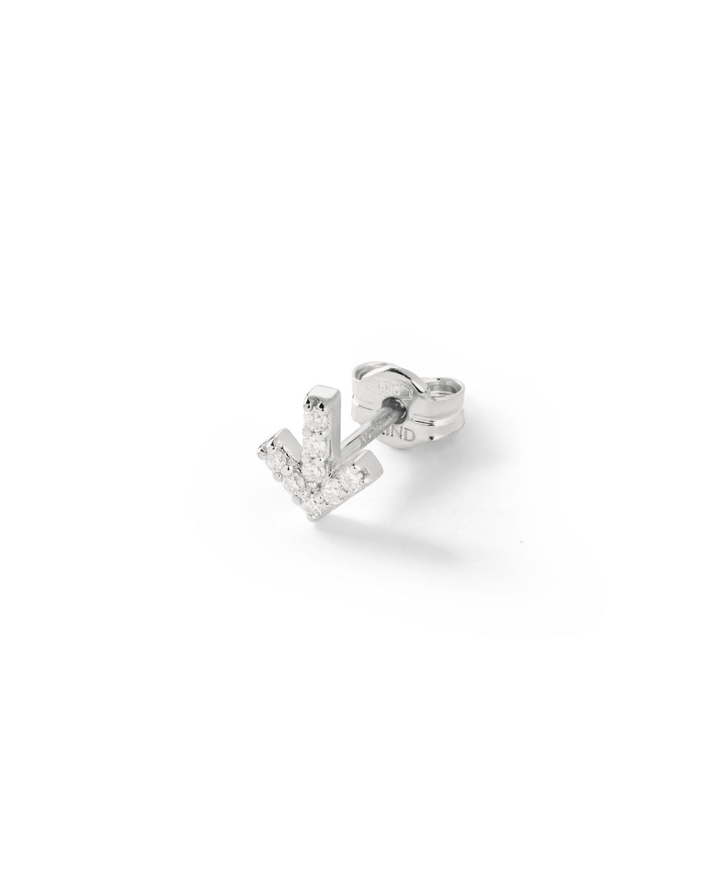 Arrow Pavé 14k Whitegold Studs w. Diamonds