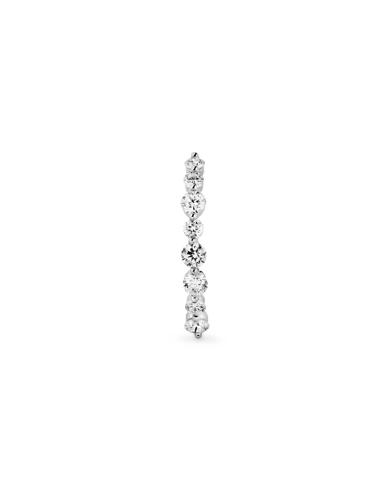 Brilliant Round Suspender 14k Whitegold Earring w.Lab-Grown Diamonds