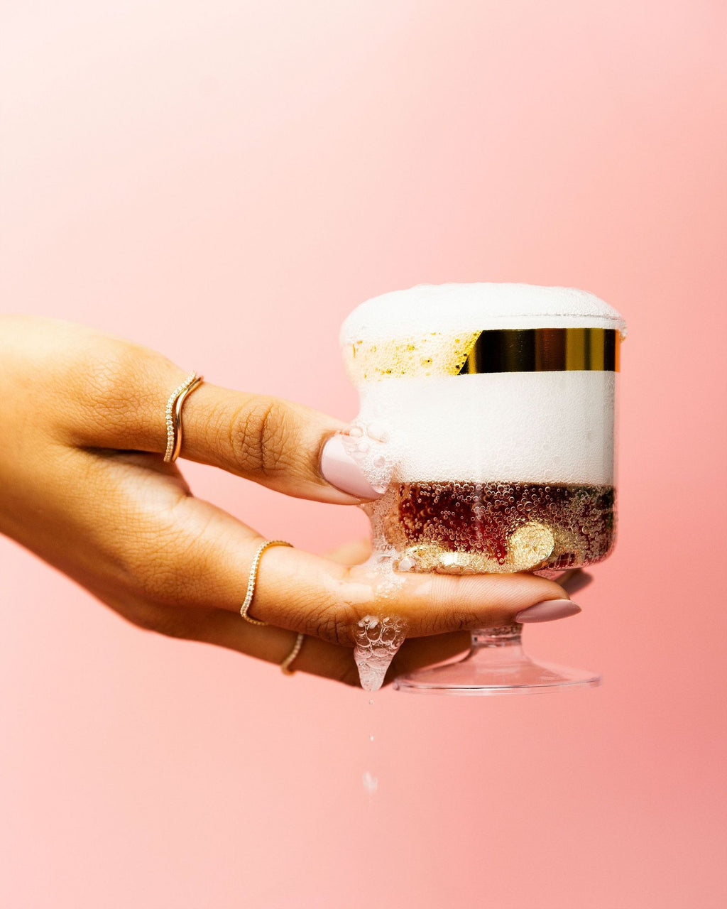 Pave Wave 14K Gold Ring w. Diamond