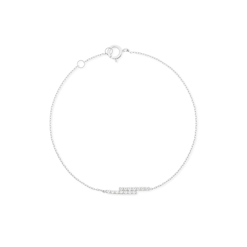 When Lightning Strikes 18K White Gold Bracelet w. Diamonds