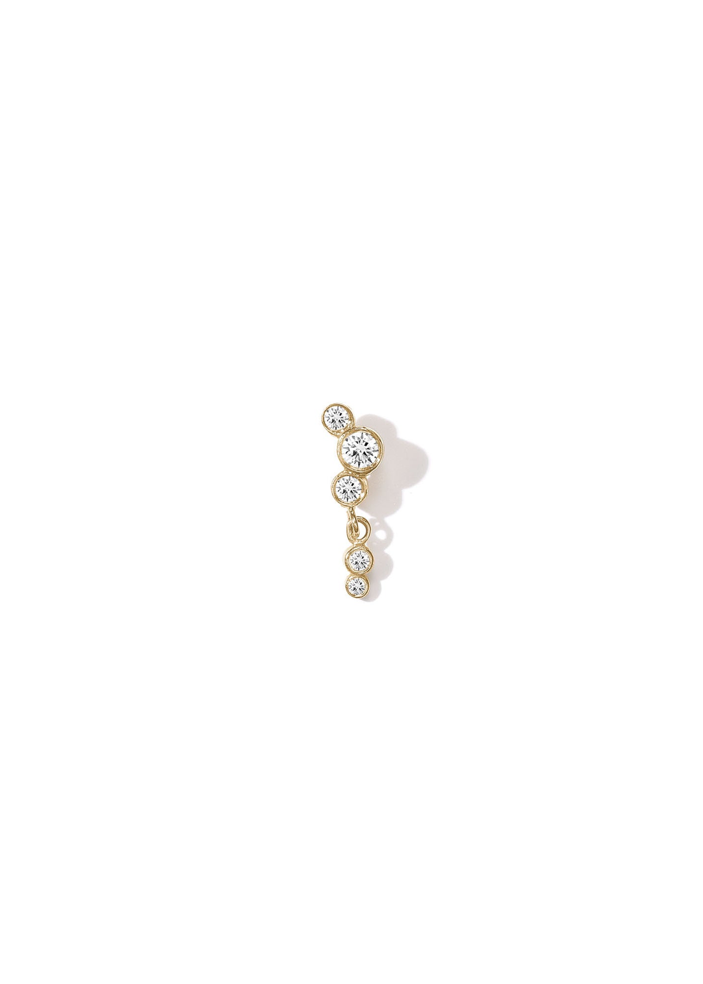 Elysia Whisper Grande 14k Guld Ørering m. Diamanter
