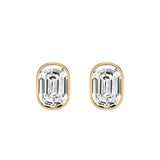 Alfabet Bogstav O 18K Guld, Hvidguld eller Rosaguld Ørestikker m. Solitaire Lab-Grown Diamant