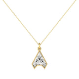 Alphabet 18K Gold, Rosegold or Whitegold Inital A Pendant w. Solitaire Lab-Grown Diamond