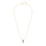Alphabet 18K Gold, Rosegold or Whitegold Inital F Pendant w. Solitaire Lab-Grown Diamond