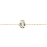Alphabet Initial G  18K Gold, Rosegold or Whitegold Bracelet w. Solitaire Lab-Grown Diamond