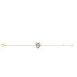 Alphabet Initial G  18K Gold, Rosegold or Whitegold Bracelet w. Solitaire Lab-Grown Diamond
