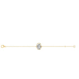 Alphabet Initial G  18K Gold, Rosegold or Whitegold Bracelet w. Solitaire Lab-Grown Diamond