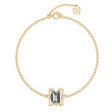 Alphabet Initial M 18K Gold, Rosegold or Whitegold Bracelet w. Solitaire Lab-Grown Diamond