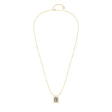 Alphabet 18K Gold, Rosegold or Whitegold Inital M Pendant w. Solitaire Lab-Grown Diamond