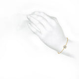 Alphabet Initial N 18K Gold, Rosegold or Whitegold Bracelet w. Solitaire Lab-Grown Diamond