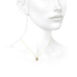 Alphabet 18K Gold, Rosegold or Whitegold Inital N Pendant w. Solitaire Lab-Grown Diamond