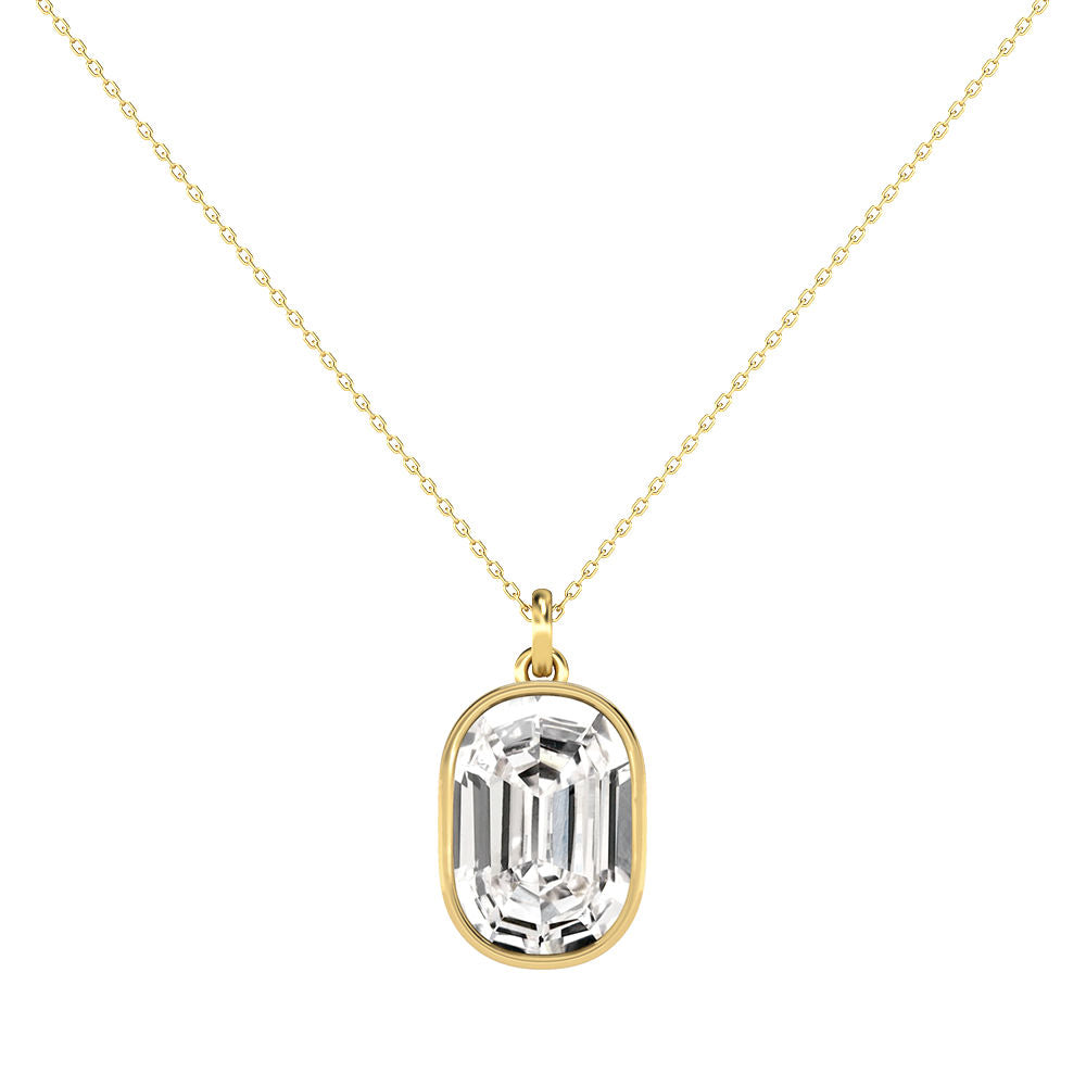 Alphabet 18K Gold, Rosegold or Whitegold Inital O Pendant w. Solitaire Lab-Grown Diamond