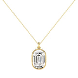Alphabet 18K Gold, Rosegold or Whitegold Inital O Pendant w. Solitaire Lab-Grown Diamond
