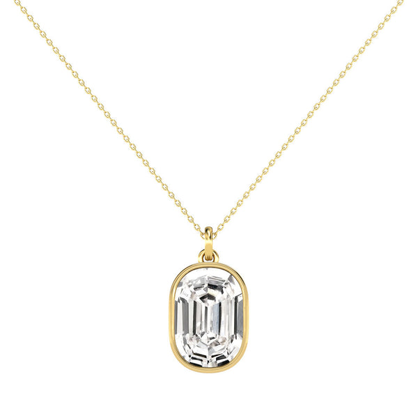 Alphabet 18K Gold, Rosegold or Whitegold Inital O Pendant w. Solitaire Lab-Grown Diamond