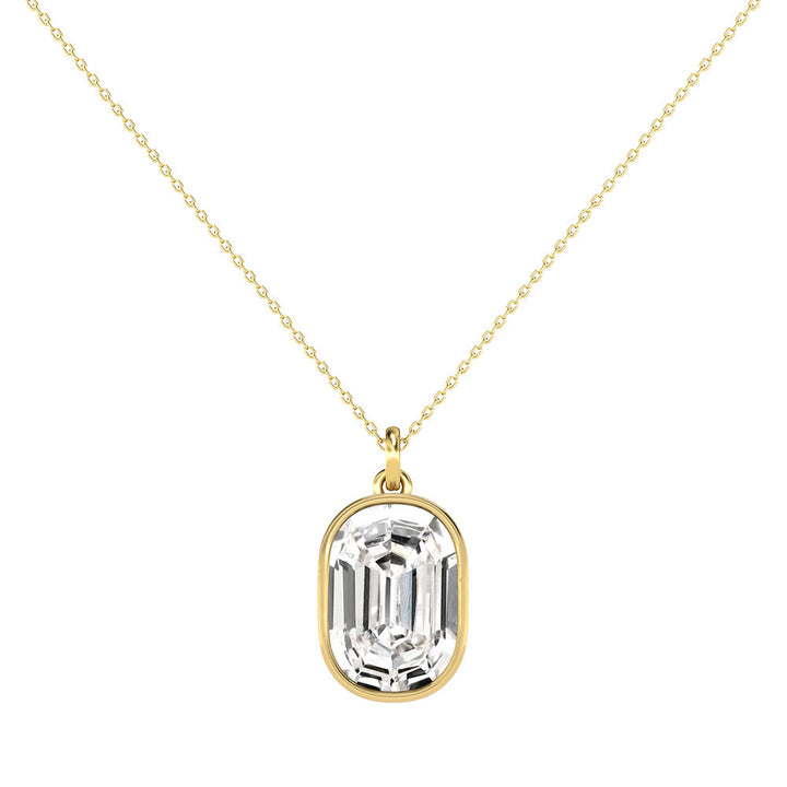 Alphabet 18K Gold, Rosegold or Whitegold Inital O Pendant w. Solitaire Lab-Grown Diamond