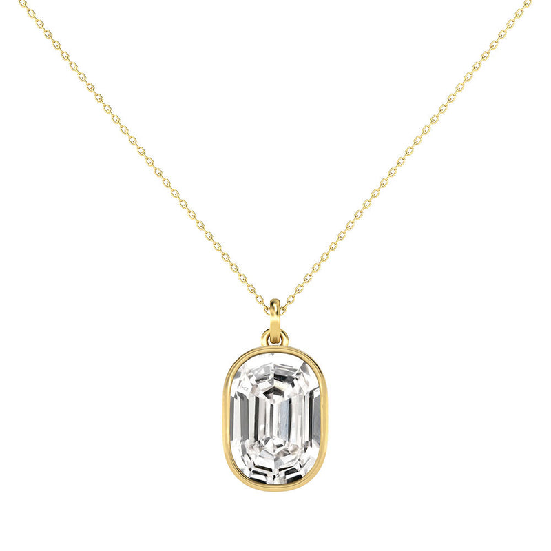 Alphabet 18K Gold, Rosegold or Whitegold Inital O Pendant w. Solitaire Lab-Grown Diamond