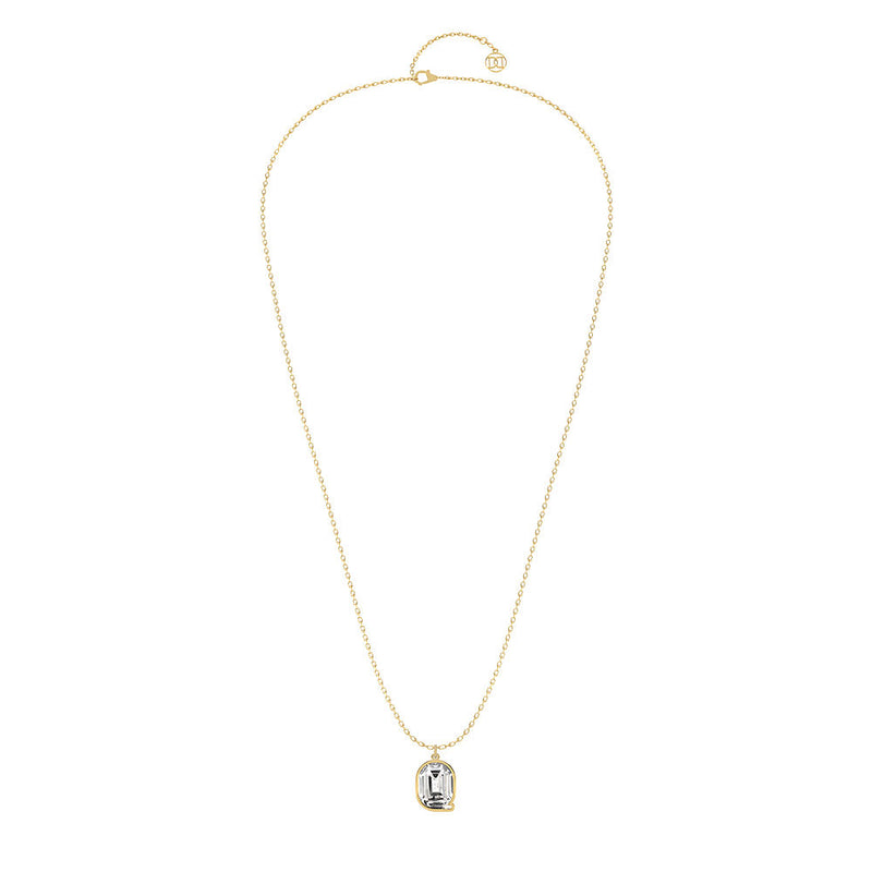 Alphabet 18K Gold, Rosegold or Whitegold Inital Q Pendant w. Solitaire Lab-Grown Diamond