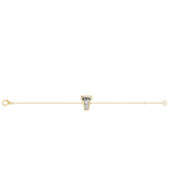 Alphabet Initial T 18K Gold, Rosegold or Whitegold Bracelet w. Solitaire Lab-Grown Diamond