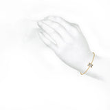 Alfabet Bogstav X 18K Guld, Rosaguld eller Hvidguld Armbånd m. Solitaire Lab-Grown Diamant