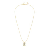 Alphabet 18K Gold, Rosegold or Whitegold Inital Z Pendant w. Solitaire Lab-Grown Diamond
