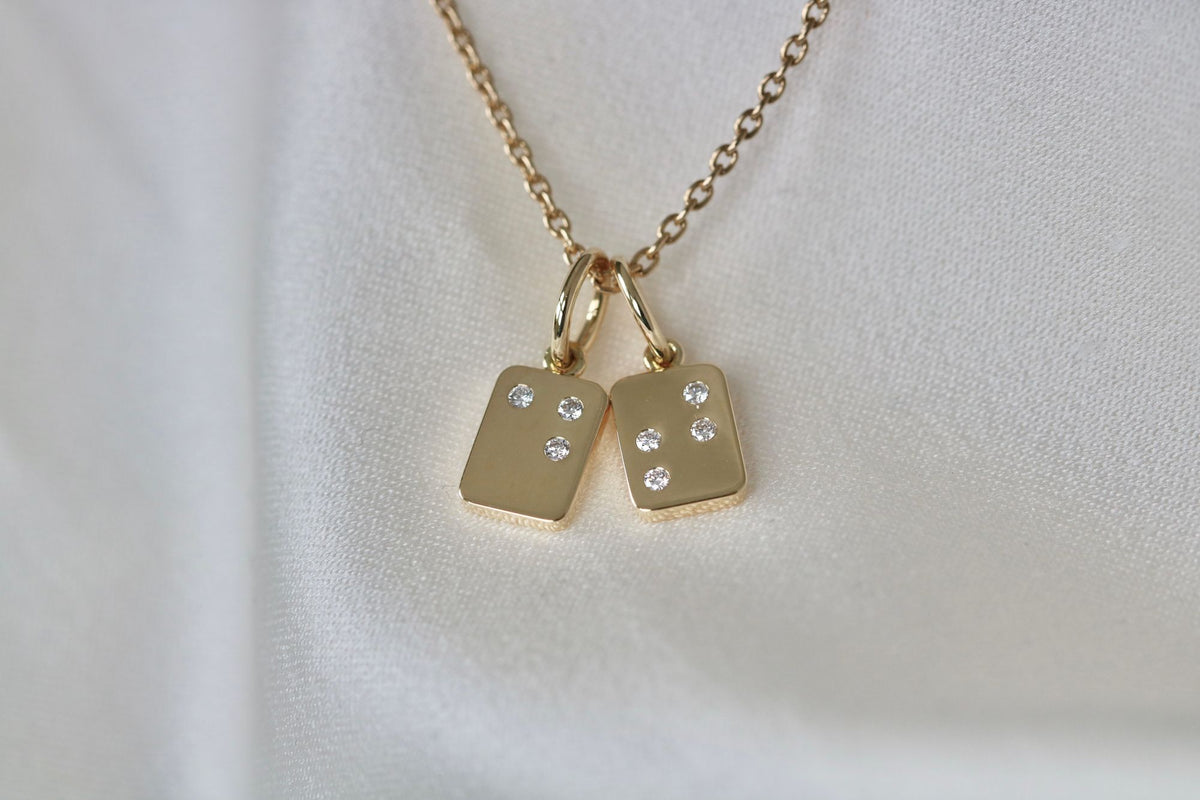 My Secret D 18K Gold Pendant w. Diamonds