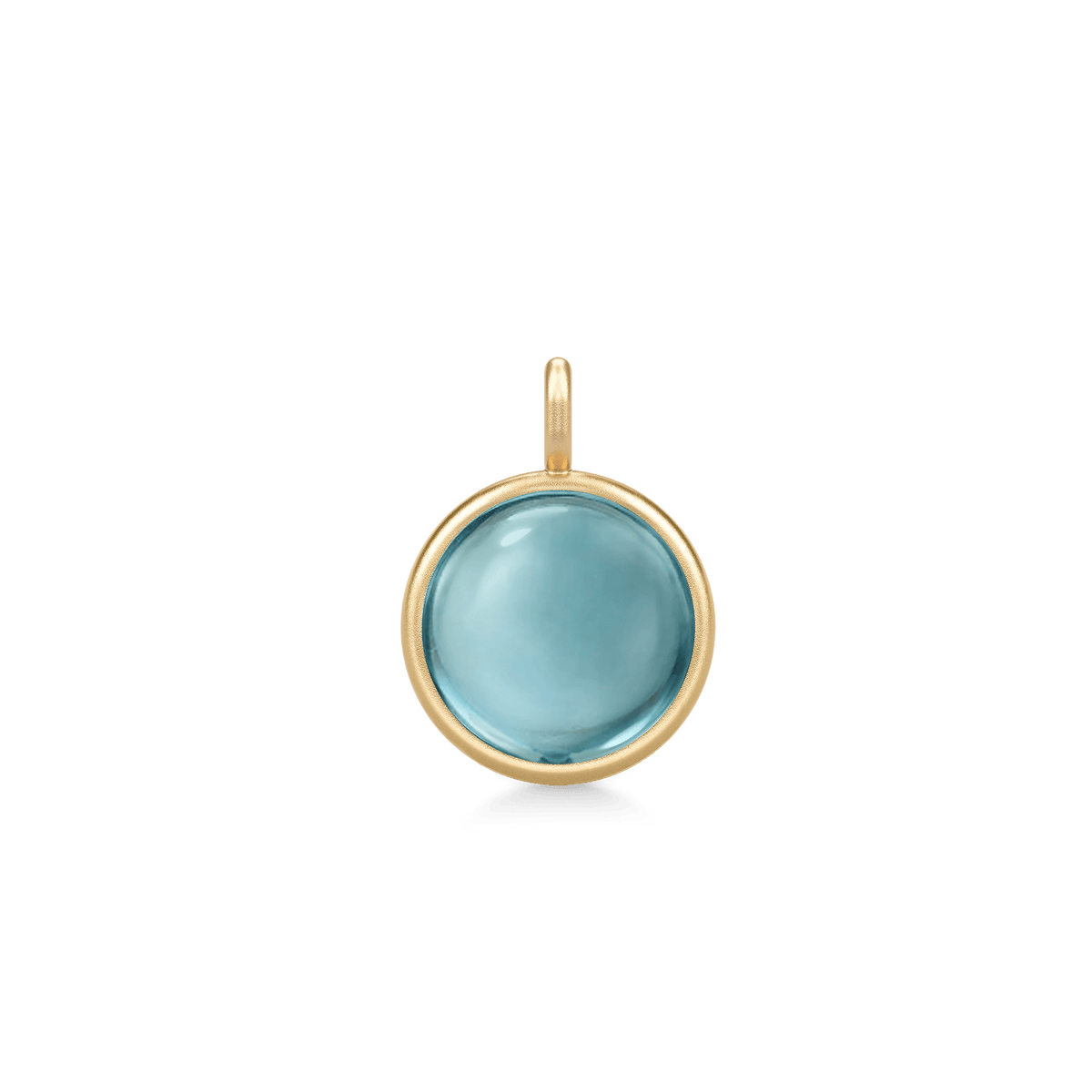 Prime 14K Gold Pendant w. Aqua Blue Quartz